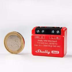 Shelly 1PM Mini Gen3 Interruttore intelligente 1P Rosso - Vista aggiuntiva 5