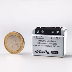 Shelly PM Mini Gen3 Interruttore intelligente 1P Grigio - Vista aggiuntiva 4
