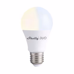 Shelly Duo, Lampadina intelligente, Wi-Fi, Bianco, 802.11b, 802.11g, Wi-Fi 4 (802.11n), 30 - 50 m, LED