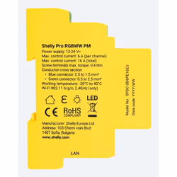 Shelly Pro RGBWW PM Wireless Giallo