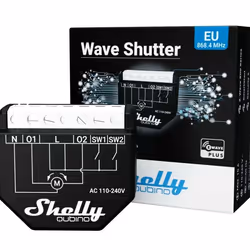 Shelly Qubino Wave Shutter trasmettitore di potenza Nero - Vista aggiuntiva 4