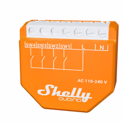 Shelly Qubino Wave i4 Interruttore intelligente Arancione - Vista aggiuntiva 4