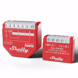 Shelly Qubino Wave 1PM Mini Interruttore intelligente Rosso - Vista aggiuntiva 5