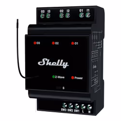 Shelly Wave PRO 3 trasmettitore di potenza Nero