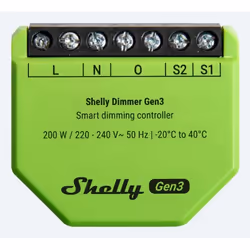 Shelly Dimmer Gen3 Da Incasso Nero, Lime