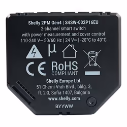 Shelly 2PM Gen4 Attuatore per tendina/persiana 2 canali - Vista aggiuntiva 2