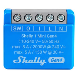 Shelly 1 Mini Gen4 Interruttore intelligente 1P Blu