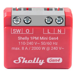 Shelly 1PM Mini Gen4 Interruttore intelligente Rosso