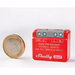Shelly 1PM Mini Gen4 Interruttore intelligente Rosso
