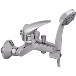 Miscelatore monocomando esterno vasca/doccia con deviatore automatico, bocca d'erogazione, rompigetto e raccordi. DOTAZIONE: ...