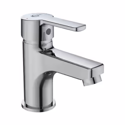 Rubinetto con leva monocomando Ideal Standard della serie Idealstream. Il miscelatore è realizzato in ottone con finitura cro ...