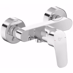 Miscelatore a muro monocomando per doccia senza accessori limitazione del flusso di ritorno portata a 3 bar 13 l/min collegam ...