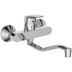 Ideal Standard - Ceraflex, Miscelatore cucina monocomando a parete per lavello, B5128AA, Cromato