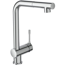Ideal Standard - Ceralook, Miscelatore cucina a l con doccetta orientabile, Rubinetto con tecnologia Bluestart, cartuccia Firmaflow, Easyfix,