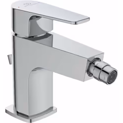 Miscelatore monocomando per bidet con scarico verticale leva metallica con marcatura dell'acqua calda e fredda EasyFix sistem ...