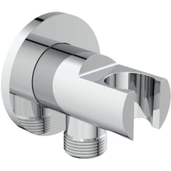 Ideal - Standard rain, Supporto erogante tondo a parete per doccetta, BC807AA, Cromato
