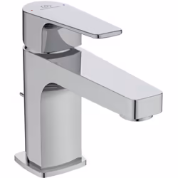 Cerafine D. Funzionalità dalle linee squadrate Rubinetto monocomando per lavabo con asta di comando e piletta di scarico, Cro ...