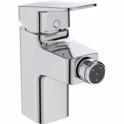 Miscelatore monocomando per bidet con bocca di erogazione fissa getto orientabile, aeratore M24x1 limitato a 5 l/min Asta di ...