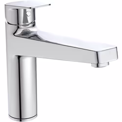 Miscelatore monocomando a bocca media (h 155 mm) orientabile a 360°. Cartuccia FirmaFlow® da 28 mm con sistema EKO, limitator ...