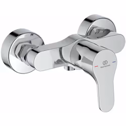 Miscelatore doccia a parete colore cromato materiale: ottone diametro rosoni Ø 70 mm interasse 150 mm comando a leva Finitura ...
