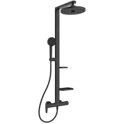 Alu+ - Set doccia con miscelatore, diametro 26 cm, 2 getti, nero seta BD584XG - Ideal Standard
