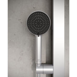 Ideal Standard - Alu+, Doccetta a mano in alluminio per doccia a due funzioni, Diametro 10cm, BD580SI, Matt Silver