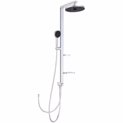 Il set doccia Ceraflow ALU+ è composto da: soffioni colore: argento forma rotonda diametro 260 mm 2 getti - SilkRain e Rain c ...