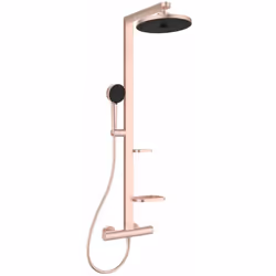 Il set doccia Ceratherm ALU+ è composto da: miscelatori termostatici colore rosé montaggio a muro passo 150 mm, raccordi a S  ...