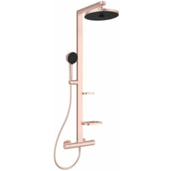 Ideal Standard ALU+ - Set doccia termostatico, diametro 26 cm, 2 getti, rosé BD583RO