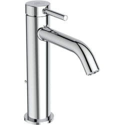 Ideal Standard - Ceraline, Miscelatore monocomando grande, Rubinetto lavabo con cartuccia FirmaFlow, Con asta di comando e piletta, Sistema