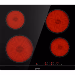 Gorenje ECT641BSC piano cottura Nero Da incasso 60 cm Ceramica 4 Fornello(i)