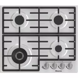 Hisense GM663XB, Acciaio inox, Da incasso, 60 cm, Gas, Acciaio inox, 4 Fornello(i)