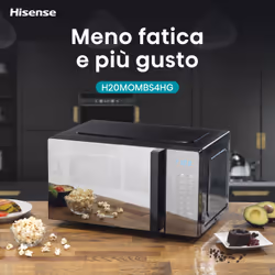 Hisense H20MOMBS4HG forno a microonde Argento Microonde con grill Superficie piana 20 L 700 W - Vista aggiuntiva 5