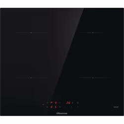 Hisense HI6401BSCE, Nero, Da incasso, Piano cottura a induzione, 4 Fornello(i), 4 Fornello(i), Rotondo