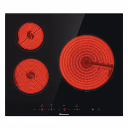 Hisense E6332BSCE piano cottura Nero Da incasso 60 cm Ceramica 3 Fornello(i) - Vista aggiuntiva 2