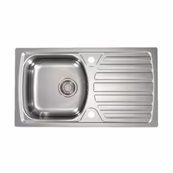 Alveus Basic 170, Lavello montato su piano, Rettangolare, Acciaio inox, Acciaio inox, 1 ciotole, 360 x 355 mm