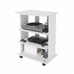 Iperbriko - Carrello porta Tv Bianco Frassinato 3 ripiani Cm 60x45xH 81