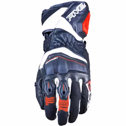 Five RFX4 EVO Guanti da moto, nero-bianco-rosso, dimensione M per uomo