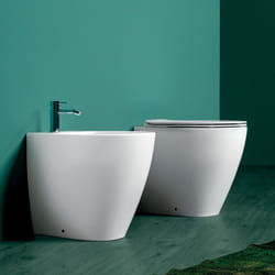 Sanitari filomuro Rimless Simas lft con copriwater slim soft close incluso