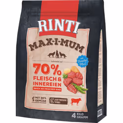 RINTI Max-i-Mum, Adulto, Tutte le razze, Manzo, 4 kg