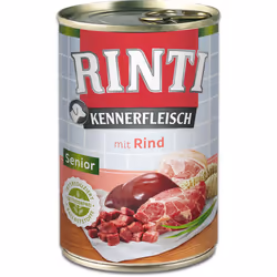 RINTI Kennerfleisch, Senior, Tutte le razze, Manzo, 400 g, Non contiene soia