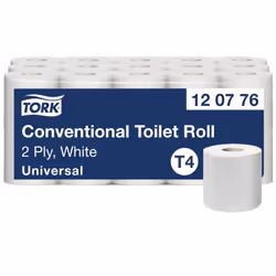 Descrizione Tork Carta Igienica Universal. I rotoli di carta igienica extra lunghi Tork Universal permettono ridotta manutenz ...