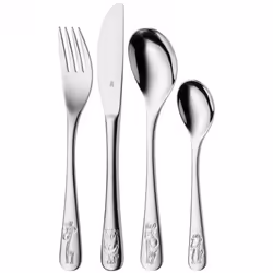 WMF 1280029964 Set di posate per bambini Verde, Acciaio inox, Bianco Porcellana, Acciaio inox