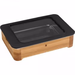 WMF Fusiontec, Pirofila casseruola, Rettangolare, Ceramica, Acciaio, Legno, Nero, Marrone, 180 - 450 °C, 360 mm