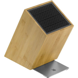 WMF FlexTec bamboe 1893854500 Ceppo portacoltelli con inserto in setole di nylon Bamboo, Acciaio inox Legno