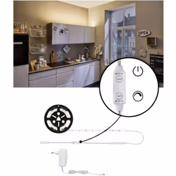 Paulmann 789.55, Striscia led universale, Interno/esterno, Nastro adesivo, Bianco, Plastica, II