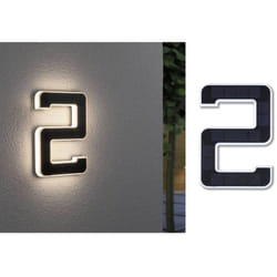 Paulmann - 79843 Lampada solare per numero civico 0.20 w Bianco caldo Nero