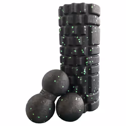 Schildkröt Fitness 960135, Set massaggiante, Indietro, Mano, Gambe, Schiuma, Nero, 14 cm, 330 mm