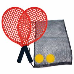 Schildkröt Funsports 970130, Plastica, Pallina e racchetta da spiaggia, Custodia per il trasporto, 2 pz, Nero, Rosso
