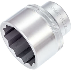 Inserto chiave a bussola 1100Z-65 ∙ Attacco quadro, cavo, 1 pollice (25 mm) ∙ Profilo a doppio esagono esterno ∙ ac 65 mm